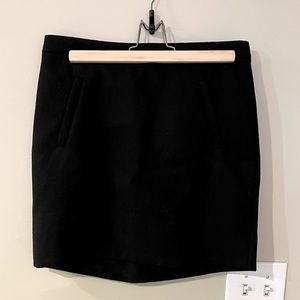 J. Crew black mini skirt with pockets